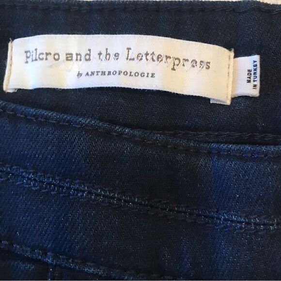 Anthropologie Pilero High-Rise Skinny Size 27 Dark Wash - Picture 6 of 10